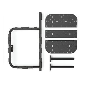 Universeller Aluminiumträger für Transporter / Zubehörträger / Heckträger mit 3 Platten+Fahrradzinken  Beifahrerseite Scharniere 270