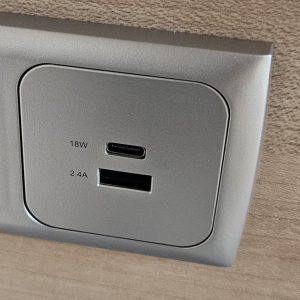 USB- Steckdose A + C silber C- Line (ohne Rahmen)